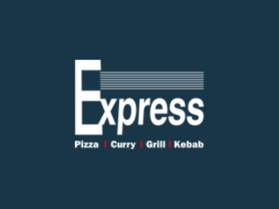 Express logo for pizza, curry, grill, kebab