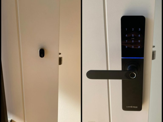Modern door with a digital lock system