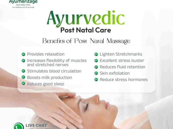 Ayurvedic massage benefits for new mothers, contact info included