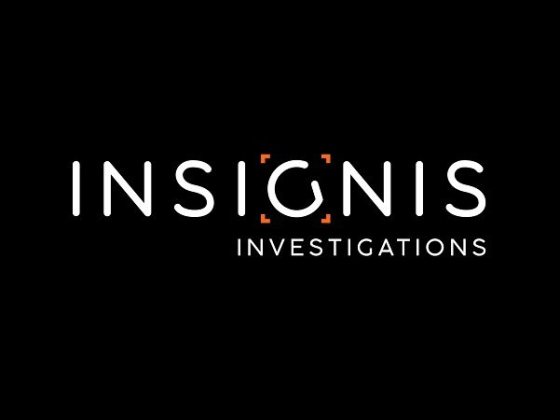 Logo of Insignis Investigations on black background