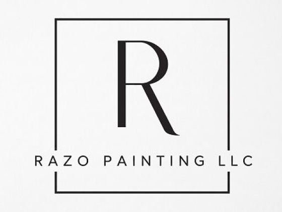 Black and white logo for Razo Painting LLC