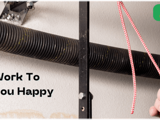 Garage door service promoting customer satisfaction