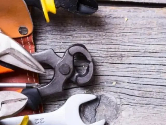 Assorted tools including pliers and wrenches