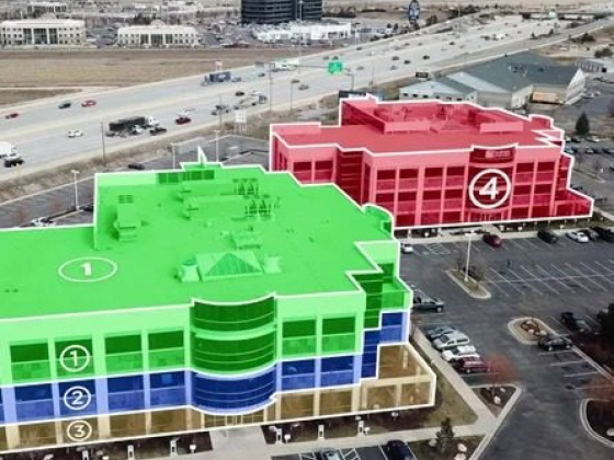 Buildings labeled by floors for easy navigation