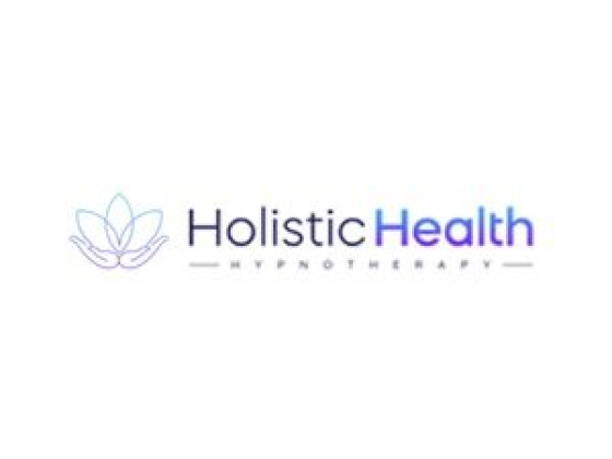 Logo for Holistic Health Hypnotherapy with lotus graphic
