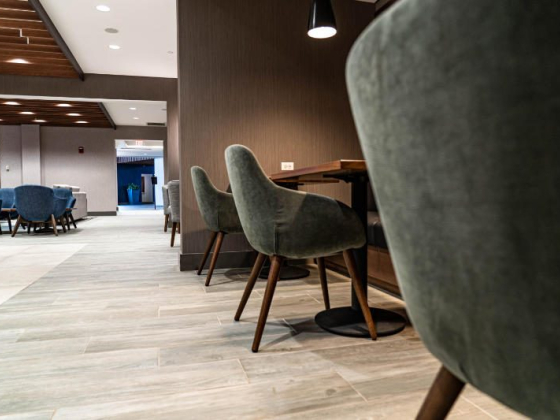 Contemporary seating at an elegant lounge space