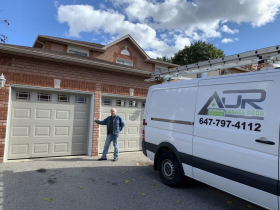New insulated garage doors, top window