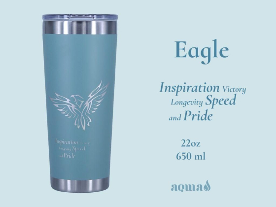 AqwaDrop 22oz Eagle Tumbler – Vacuum Insulated Stainless Steel Cup
