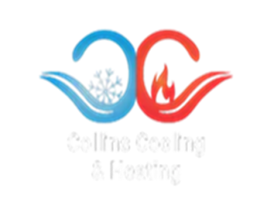 Logo for Collins Cooling & Heating with cooling and heating icons.
