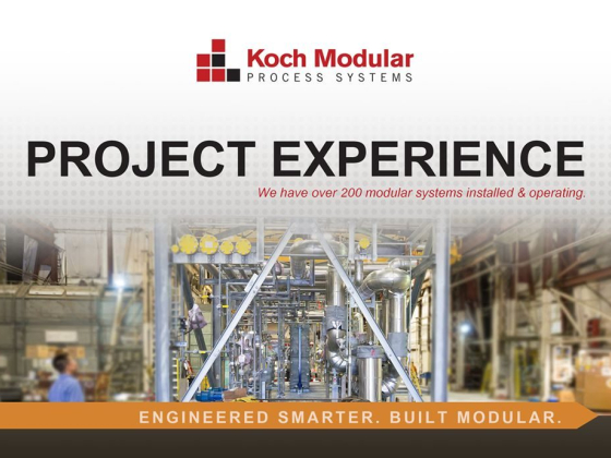 Modular systems installed and operating at Koch Modular