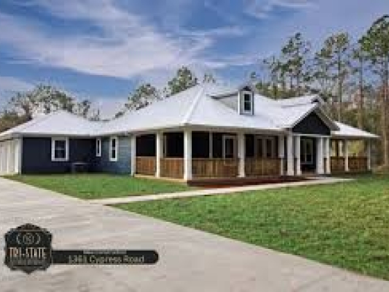 Newly built home in a wooded area with spacious yard