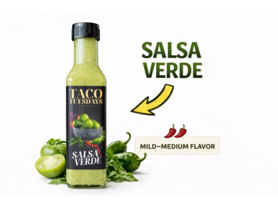 Taco Tuesdays salsa with tomatillos and jalapeños