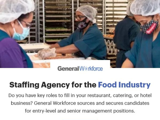 Food industry staffing agency advertisement