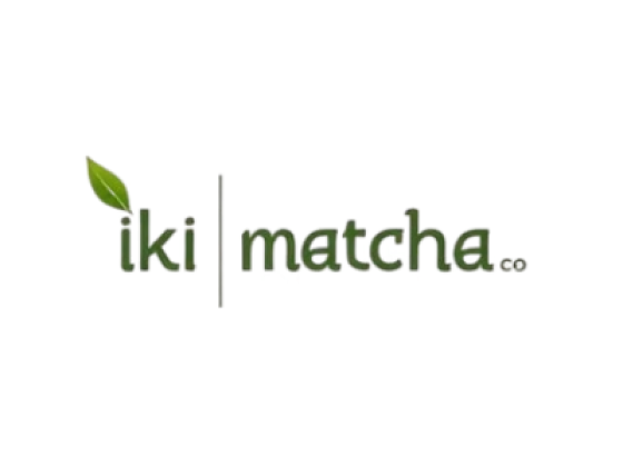 Logo featuring light green text with a leaf accent