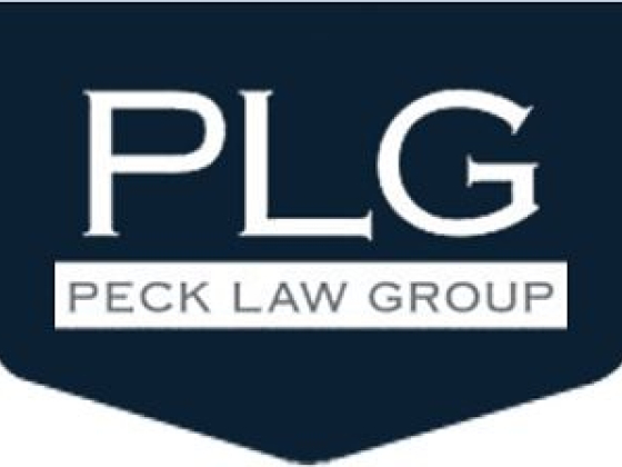 Logo of Peck Law Group with initials PLG