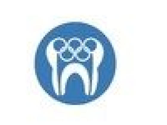 Logo combines dental symbol and Olympic motif