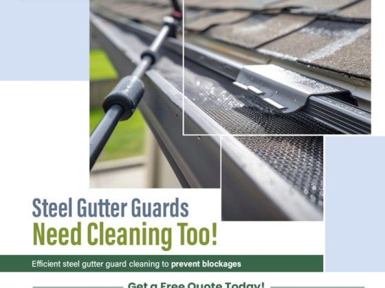 Efficient cleaning of gutter guards to prevent blockages