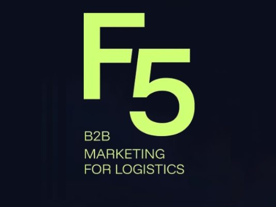 F5 logo emphasizing B2B marketing for logistics