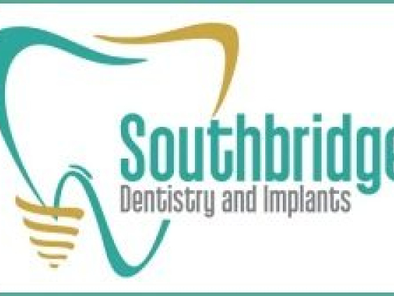Logo for Southbridge Dentistry and Implants with a tooth design