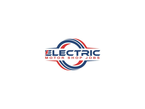 Electric Motor Shop Jobs logo with dynamic design