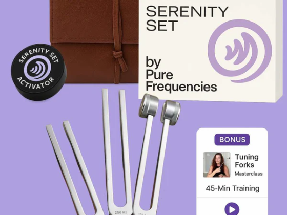 Serenity Set by Pure Frequencies featuring tuning forks and 45-min training bonus