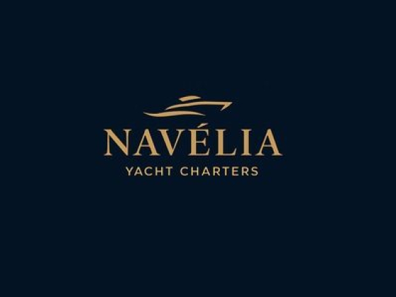 Logo of Navélia Yacht Charters in gold text