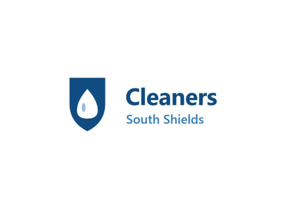Logo for Cleaners South Shields with blue water drop