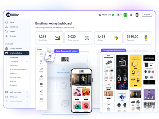 Aitrillion Shopify Email Marketing App for eCommerce Growth
