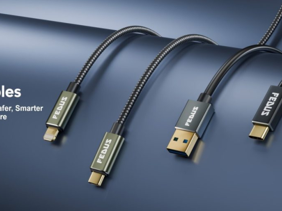 Assorted USB cables with promotional text on charging benefits