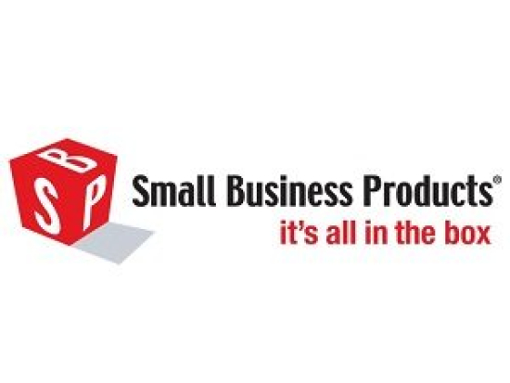 Red cube logo with 'SP' and slogan 'it's all in the box'