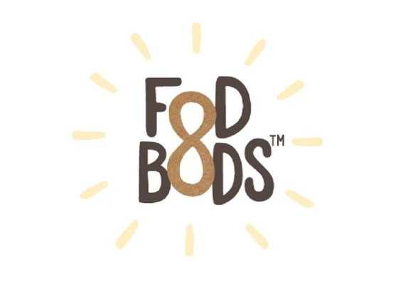Logo featuring the text 'Food Bods' with sun rays