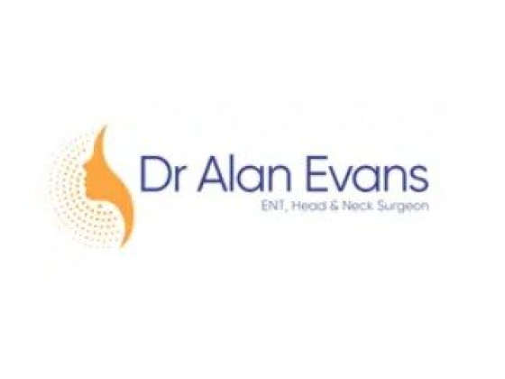 Logo with profile silhouette and Dr Alan Evans text