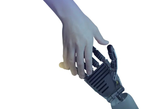 Depiction of human-robot interaction