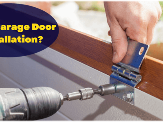 Advertisement for garage door installation services