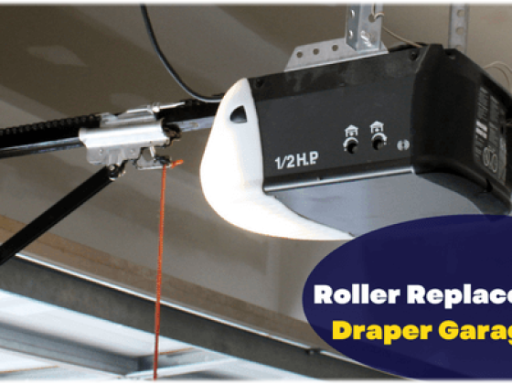 Garage door roller replacement service shown