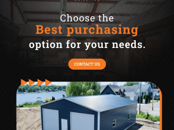 Ad for purchasing metal building options from Supreme Buildings