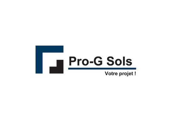 Logo with text 'Pro-G Sols, Votre projet!'