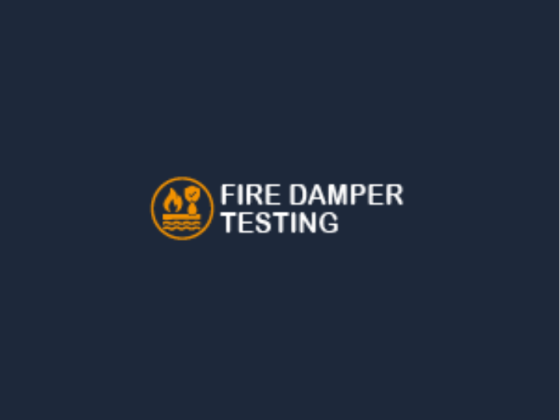 Fire Damper Testing text with flame icon