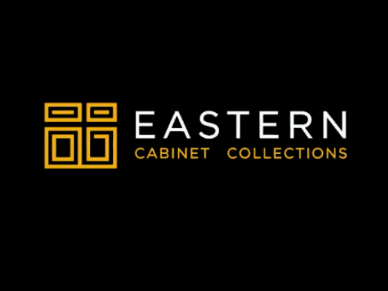 Logo of Eastern Cabinet Collections on black background