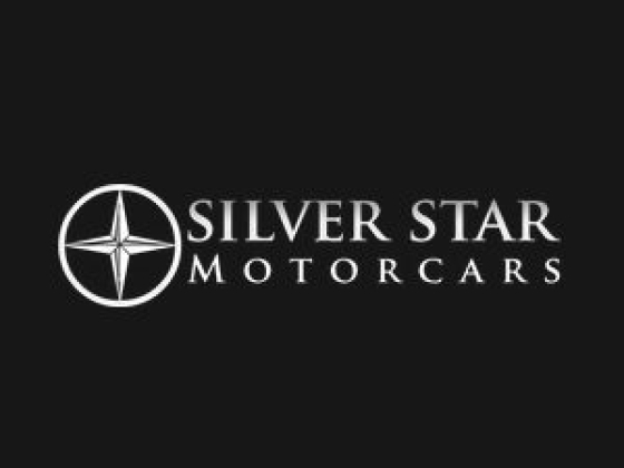 Logo of Silver Star Motorcars on a black background
